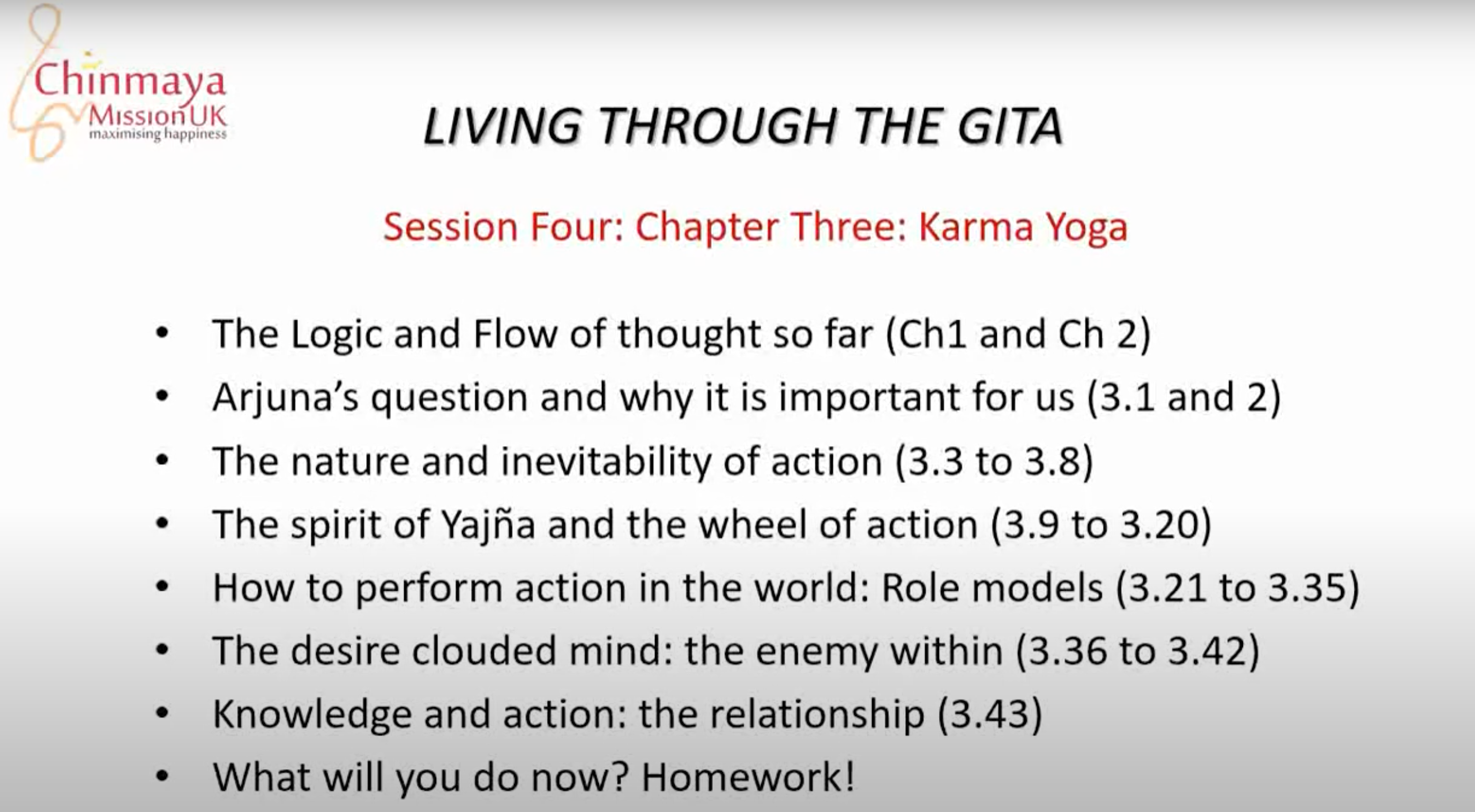 Living through the Gita